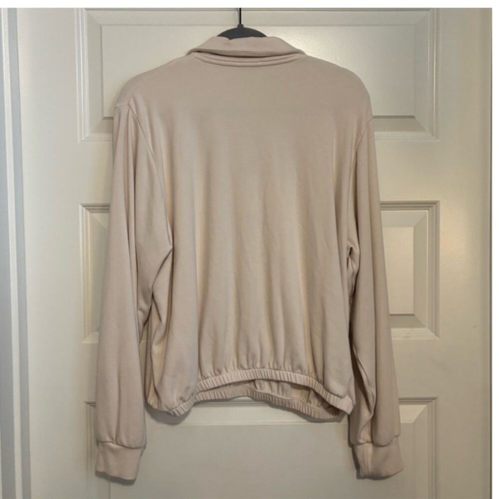 AYR Women Pullover Sweater XL Cream Collared Minimalist Comfy Relaxed Cozy Soft - Picture 5 of 10